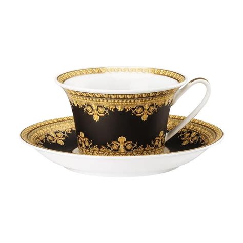 rosenthal versace 'i love baroque nero tea cup|Versace Dinnerware Collection .